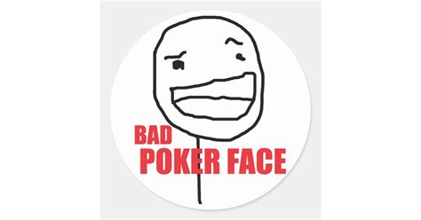bad poker face sticker